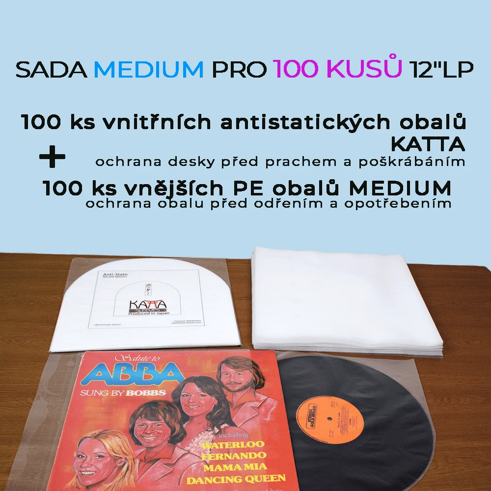 Sada pro 100 ks 12" LP MEDIUM